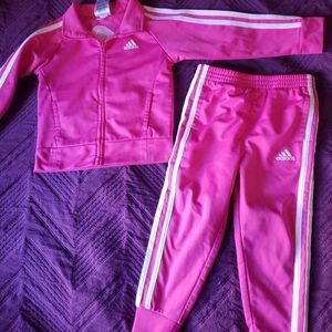 Adidas Kids Fuchsia Tracksuit Sz 3T